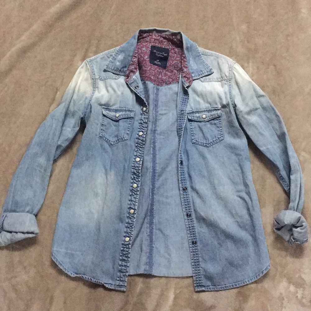 Denim button down
